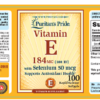 Puritan's Pride Vitamin E-with Selenium 400 IU Natural-100 Softgels
